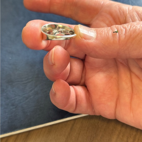 New concave band silver adjustable ring - Picture 2 of 4